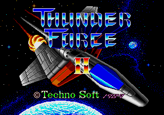 Thunder Force II MD (Mega-Tech) Title Screen
