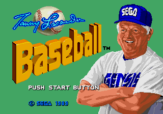 Tommy Lasorda Baseball (Mega-Tech) Title Screen