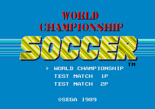 World Championship Soccer (Mega-Tech) Title Screen
