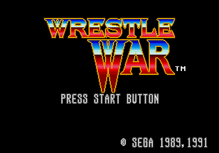 Wrestle War (Mega-Tech) Title Screen