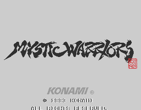 Mystic Warriors (ver JAA) Title Screen