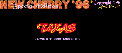 New Cherry '96 Special Edition (v1.32 Texas XT, C2 PCB) Title Screen
