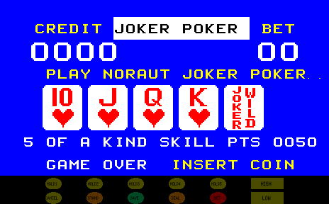 Noraut Joker Poker (original) Title Screen