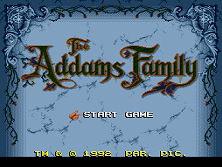 The Addams Family (Nintendo Super System) Title Screen