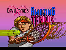David Crane's Amazing Tennis (Nintendo Super System) Title Screen