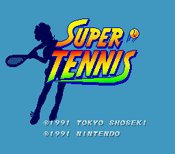 Super Tennis (Nintendo Super System) Title Screen