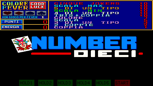Number Dieci (Poker) Title Screen