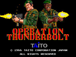 Operation Thunderbolt (World, rev 1) Title Screen