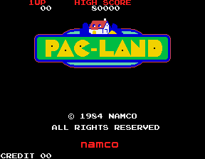 Pac-Land (World) Title Screen