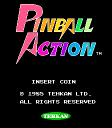 Pinball Action (set 5, encrypted) Title Screen