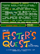 Uncle Fester's Quest: The Addams Family (PlayChoice-10) Title Screen