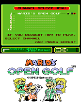 Mario's Open Golf (PlayChoice-10) Title Screen