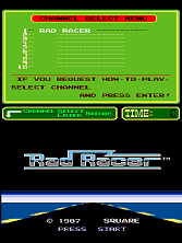 Rad Racer (PlayChoice-10) Title Screen