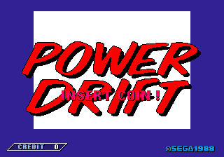 Power Drift (World, Earlier) Title Screen