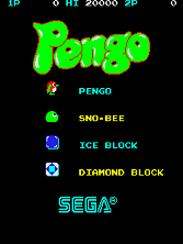 Pengo (set 1 rev c) Title Screen