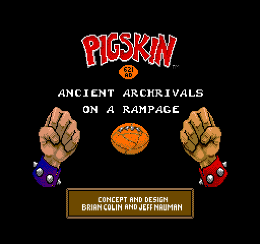 Pigskin 621AD (rev 2.0 7/06/90) Title Screen