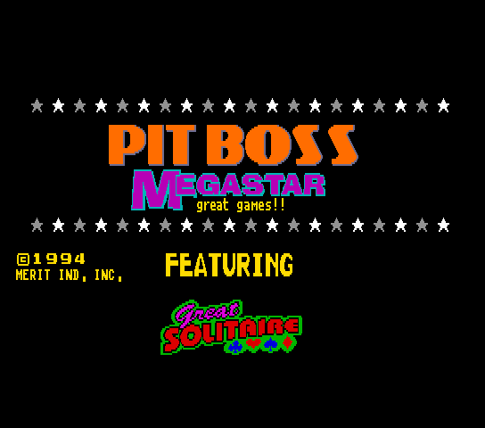 Pit Boss Megastar (9244-00-01) Title Screen