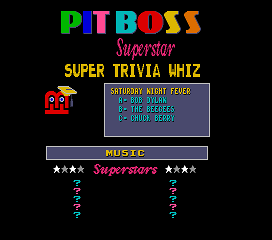 Pit Boss Superstar (9221-10-00B) Title Screen