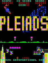 Pleiads (Tehkan) Title Screen