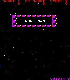 Port Man (bootleg on Moon Cresta hardware) Title Screen