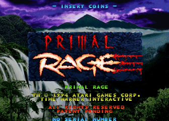 Primal Rage (version 2.0) Title Screen