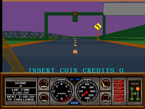 Race Drivin' Panorama (prototype, rev 2.1) Title Screen