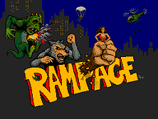 Rampage (Rev 3, 8/27/86) Title Screen