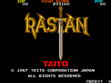 Rastan (World Rev 1) Title Screen