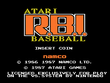 Vs. Atari R.B.I. Baseball (set 1) Title Screen