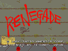 Renegade (US) Title Screen