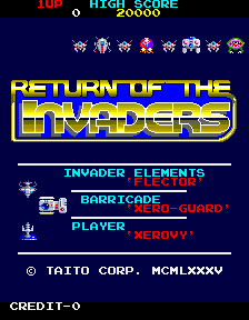 Return of the Invaders Title Screen