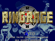 Ring Rage (Ver 2.3O 1992/08/09) Title Screen