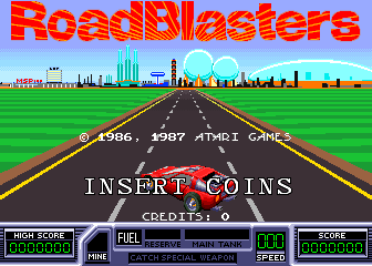 Road Blasters (upright, rev 4) Title Screen
