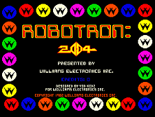 Robotron: 2084 (Solid Blue label) Title Screen