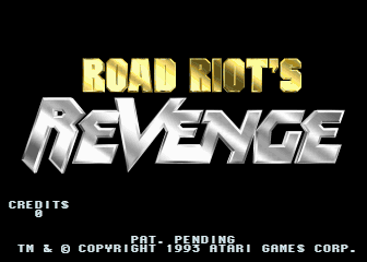 Road Riot's Revenge (prototype, Jan 27, 1994, set 1) Title Screen