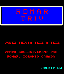 Romar Triv Title Screen