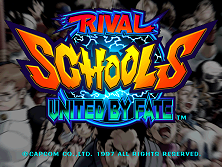 Rival Schools: United By Fate (Euro 971117) Title Screen