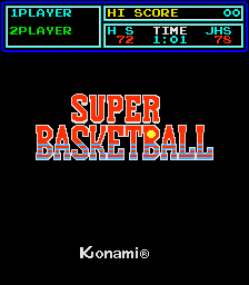 Super Basketball (version H, unprotected) Title Screen