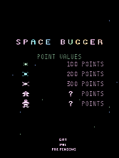 Space Bugger (set 1) Title Screen