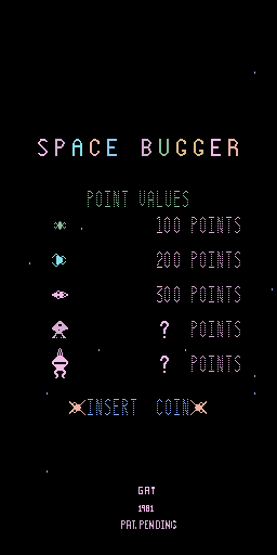 Space Bugger (set 2) Title Screen