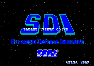 SDI - Strategic Defense Initiative (Japan, newer, System 16A, FD1089B 317-0027) Title Screen