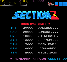 Section Z (set 2) Title Screen