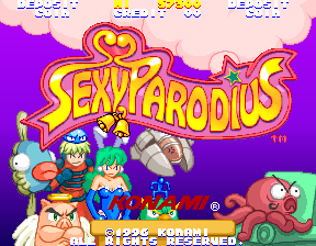 Sexy Parodius (ver AAA) Title Screen