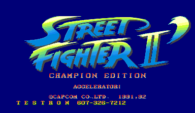 Street Fighter II': Champion Edition (Accelerator!, bootleg, set 1) Title Screen