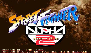 Street Fighter Alpha 2 (USA 960306) Title Screen