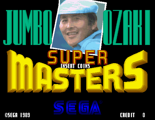 Jumbo Ozaki Super Masters Golf (World, Floppy Based, FD1094 317-0058-05c) Title Screen