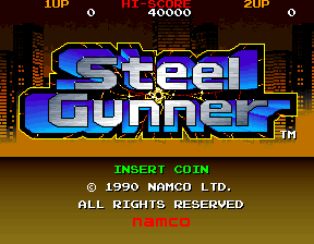 Steel Gunner (Rev B) Title Screen