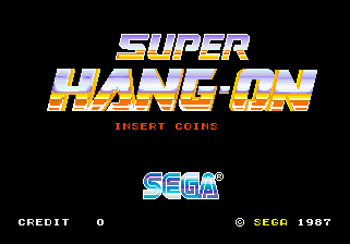 Super Hang-On (mini ride-on, Rev A) (FD1089B 317-0034) Title Screen