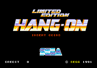 Limited Edition Hang-On Title Screen