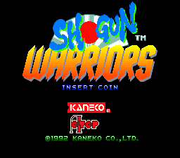 Shogun Warriors (World) Title Screen